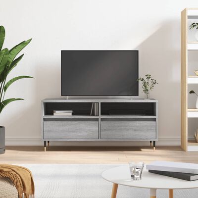 vidaXL Mobile Porta TV Grigio Sonoma 100x34,5x44,5cm Legno Multistrato