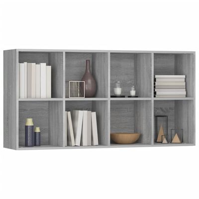 vidaXL Libreria/Credenza Grigio Sonoma 66x30x130 cm Legno Multistrato