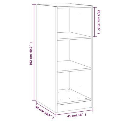 vidaXL Armadio Grigio Cemento 48x41x102 cm in Legno Multistrato