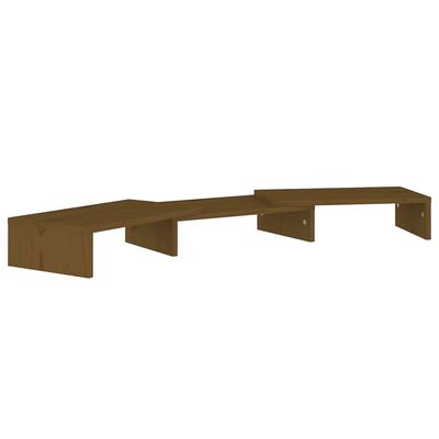 vidaXL Supporto per Monitor Ambrato 80x24x10,5 cm Legno Massello Pino