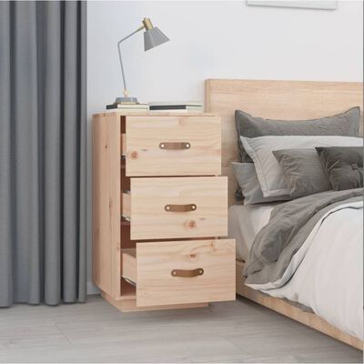 vidaXL Comodini 2 pz 40x40x75 cm in Legno Massello di Pino