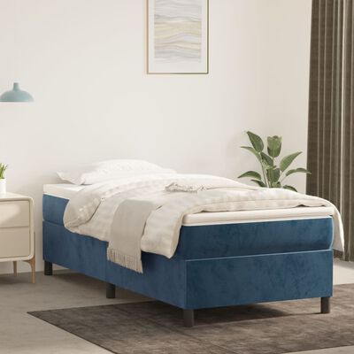 vidaXL Giroletto Blu Scuro 90x190 cm in Velluto