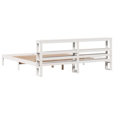 vidaXL Letto senza Materasso Bianco 180x200 cm Legno Massello di Pino