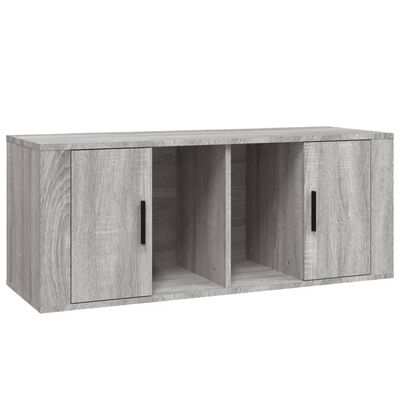 vidaXL Mobile TV Grigio Sonoma 100x35x40 cm in Legno Multistrato