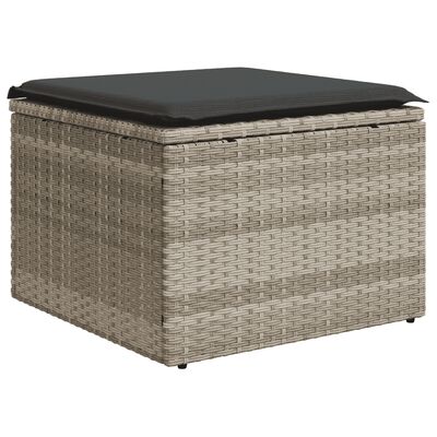 vidaXL Set Divano Giardino 12 pz con Cuscini Grigio Chiaro Polyrattan