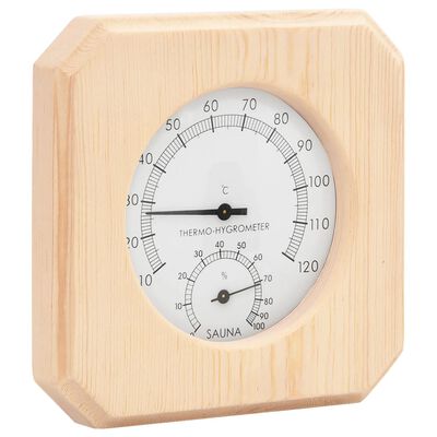 vidaXL Set Timer Igrotermografo e Clessidra Sauna 2 in 1 Massello Pino