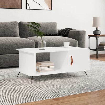 vidaXL Tavolino da Salotto Bianco 90x50x40 cm in Legno Multistrato