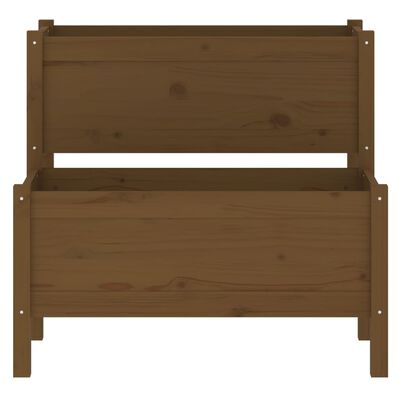 vidaXL Fioriera Marrone Ambra 84,5x84x75 cm in Legno Massello di Pino