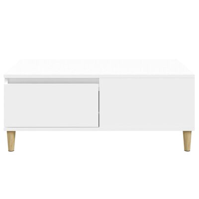 vidaXL Tavolino da Salotto Bianco 90x50x36,5 cm in Legno Multistrato