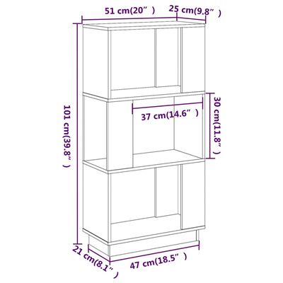 vidaXL Libreria/Divisorio 51x25x101 cm in Legno Massello di Pino