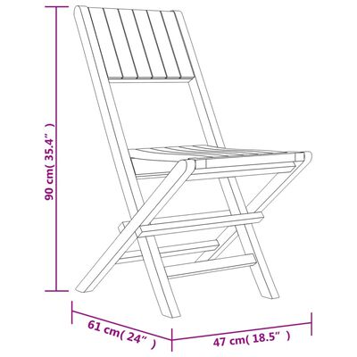 vidaXL Set da Pranzo per Giardino 5 pz in Legno Massello di Teak