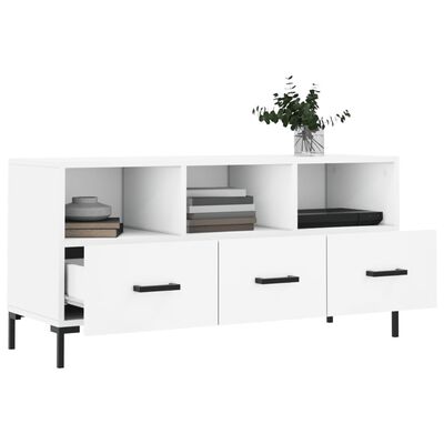 vidaXL Mobile Porta TV Bianco 102x36x50 cm in Legno Multistrato