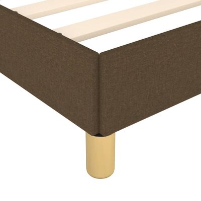 vidaXL Giroletto senza Materasso Marrone Scuro 200x200 cm in Tessuto