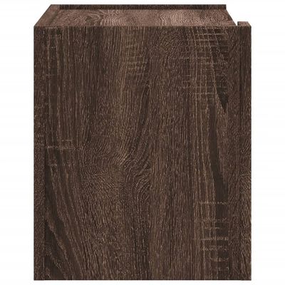 vidaXL Comodini a Muro 2 pz Rovere Marrone 45x30x35 cm