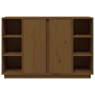 vidaXL Credenza ambra 120x35x80 cm in Legno Massello di Pino