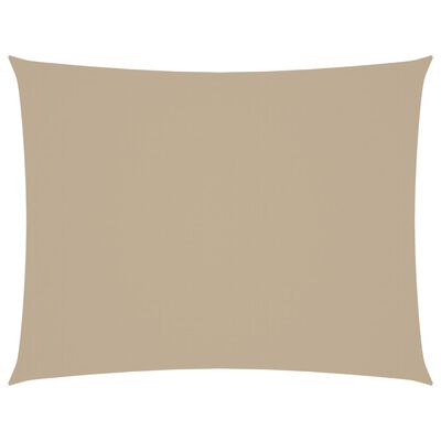 vidaXL Parasole a Vela Oxford Rettangolare 6x7 m Beige