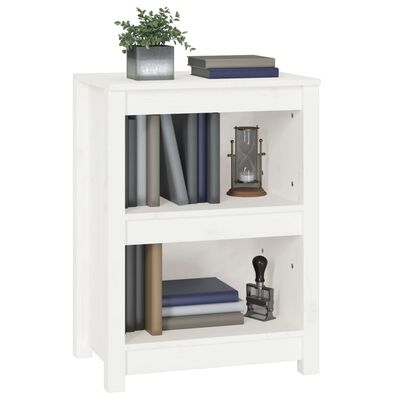 vidaXL Libreria Bianca 50x35x68 cm in Legno Massello di Pino