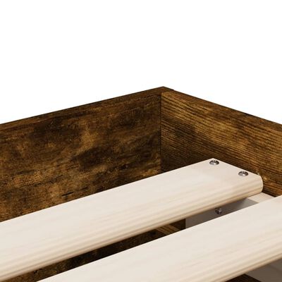 vidaXL Giroletto con Cassetti Rovere Fumo 90x190 cm Legno Multistrato