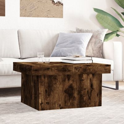 vidaXL Tavolino da Salotto Rovere Fumo 80x55x40 cm Legno Multistrato