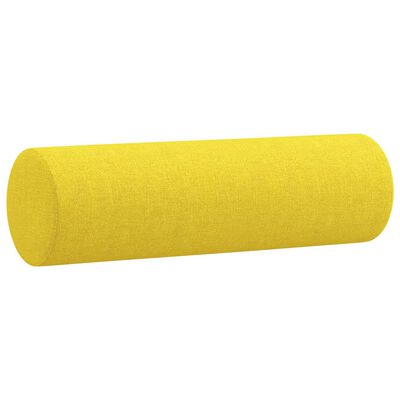 vidaXL Set di Divani 3 pz con Cuscini Giallo Chiaro in Tessuto