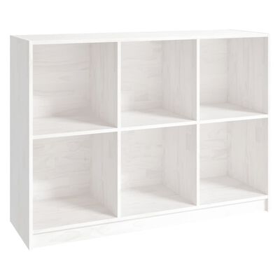 vidaXL Libreria Bianca 104x33x76 cm in Legno Massello di Pino