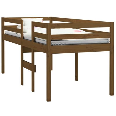 vidaXL Letto a Soppalco Ambra 80x200 cm in Legno Massello di Pino