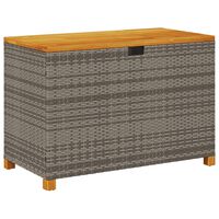 vidaXL Contenitore Giardino Grigio 110x55x63cm Polyrattan Legno Acacia