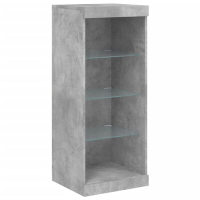 vidaXL Credenza con Luci LED Grigio Cemento 162x37x100 cm