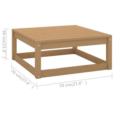 vidaXL Set Salotto Giardino e Cuscini 10 pz Legno Massello Pino Ambra