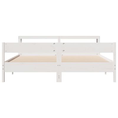 vidaXL Letto senza Materasso Bianco 180x200 cm Legno Massello di Pino