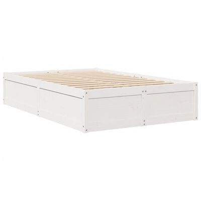 vidaXL Letto senza Materasso Bianco 120x190 cm Legno Massello di Pino