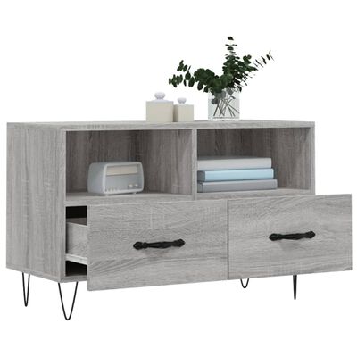 vidaXL Mobile Porta TV Grigio Sonoma 80x36x50 cm in Legno Multistrato