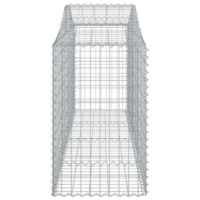 vidaXL Cesti Gabbioni ad Arco 5 pz 200x50x80/100 cm Ferro Zincato