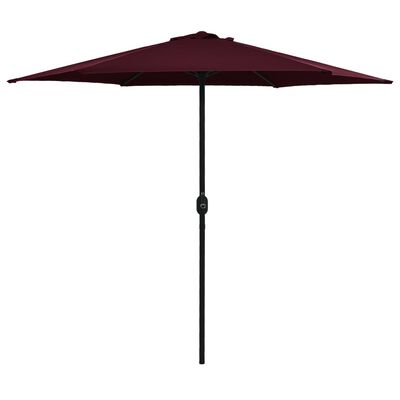 vidaXL Ombrellone da Giardino con Palo in Alluminio 270x246 cm Bordò