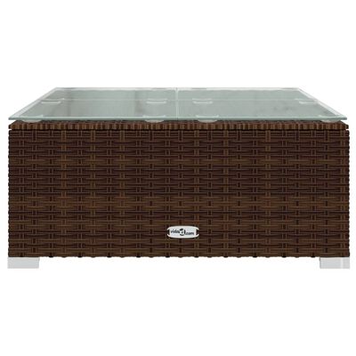 vidaXL Set Divani da Giardino 5 pz con Cuscini in Polyrattan Marrone