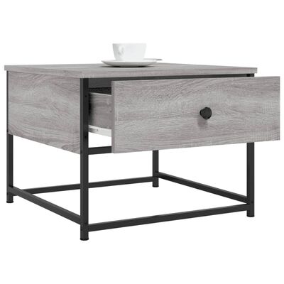 vidaXL Tavolino da Salotto Grigio Sonoma 51x51x40 cm Legno Multistrato