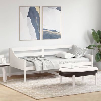 vidaXL Dormeuse senza Materasso Bianca 90x200 cm Legno Massello Pino