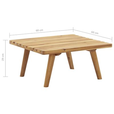 vidaXL Set Divani da Giardino 5 pz in Legno Massello di Acacia