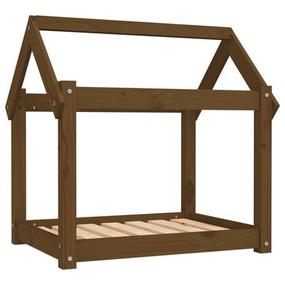 vidaXL Cuccia per Cani Ambra 71x55x70 cm in Legno Massello di Pino