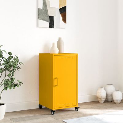 vidaXL Credenza Giallo Senape 36x39x72 cm in Acciaio