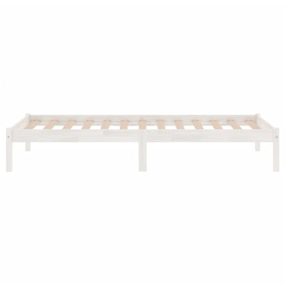 vidaXL Giroletto Bianco in Legno Massello di Pino 100x200 cm