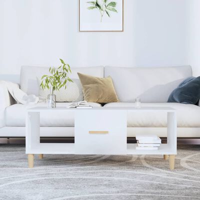 vidaXL Tavolino da Salotto Bianco 102x50x40 cm in Legno Multistrato