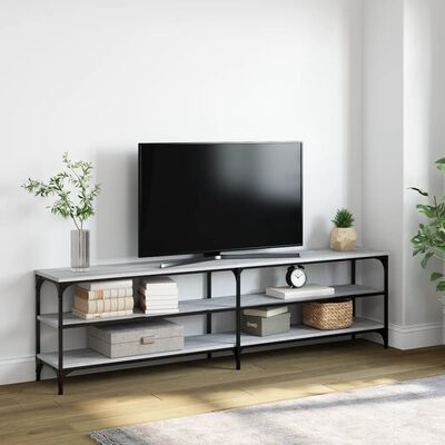 vidaXL Mobile TV Grigio Sonoma 180x30x50cm Legno Multistrato e Metallo