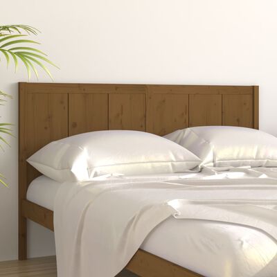 vidaXL Testiera per Letto ambra 125,5x4x100 cm Legno Massello di Pino