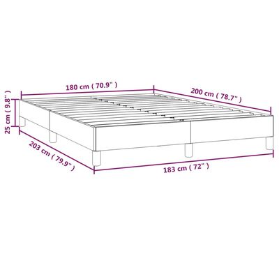 vidaXL Giroletto senza Materasso Crema 180x200 cm in Tessuto