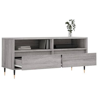 vidaXL Mobile Porta TV Grigio Sonoma 100x34,5x44,5cm Legno Multistrato