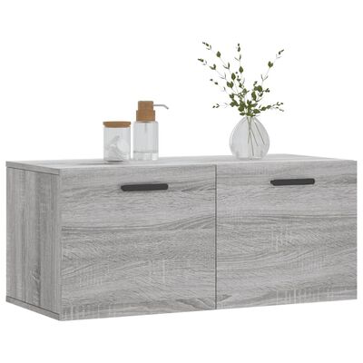 vidaXL Mobile a Parete Grigio Sonoma 80x36,5x35cm in Legno Multistrato