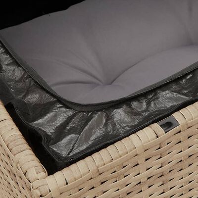 vidaXL Set Divano da Giardino 8 pz con Cuscini Beige Misto Polyrattan