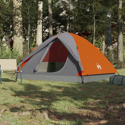 vidaXL Tenda da Campeggio a Cupola 6 Persone Arancione Impermeabile