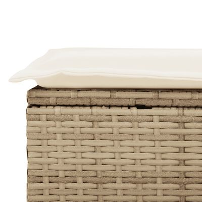 vidaXL Set Divani da Giardino 7 pz con Cuscini Beige in Polyrattan